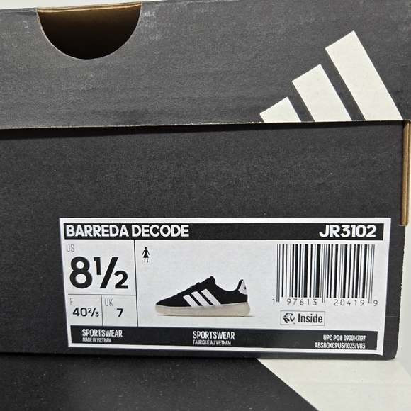 New Adidas Barreda Decode Core Black Cloud White Women's Shoes Size 8.5 - Picture 8 of 8